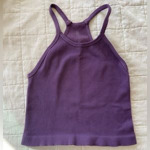 FP Movement Happiness Runs Long Crop Tank M/L Blackberry